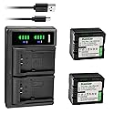 Kastar 2-Pack VW-VBN130 Battery and LTD2 USB Charger Replacement for Panasonic HC-X910, HC-X920, HC-X920M, HDC-HS900, HDC-HS900GK, HDC-HS900GK-3D