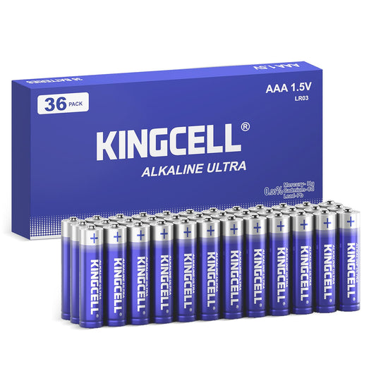 KINGCELL AAA Batteries 36 Count Pack, 1.5V Triple A Batteries with 10 Years Shelf Life, High Performance Alkaline AAA Batteries for TV Remote, Clock…