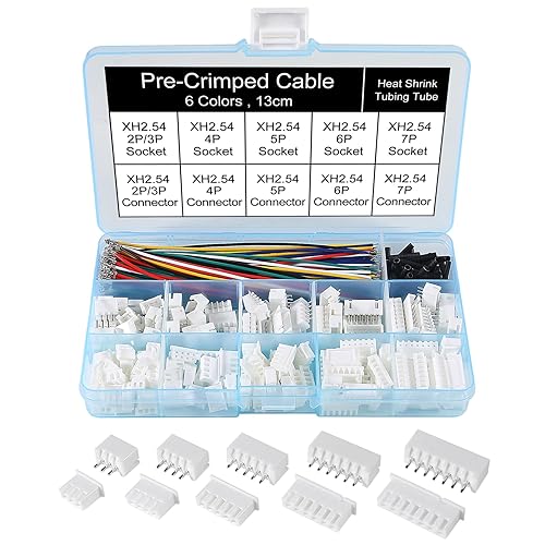 XH 2.54mm Connector Socket Kit and Pre-Crimped Cable Wire 2Pin 3 Pin 4 Pin 5 Pin 6 Pin 7Pin Housing JST Adapter Male and Female Cable Connectors