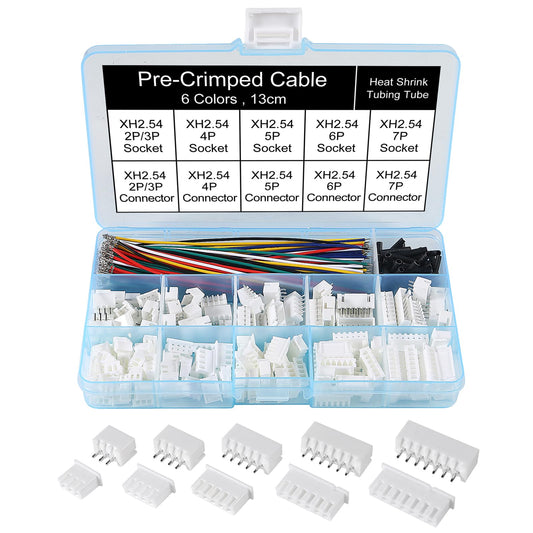 XH 2.54mm Connector Socket Kit and Pre-Crimped Cable Wire 2Pin 3 Pin 4 Pin 5 Pin 6 Pin 7Pin Housing JST Adapter Male and Female Cable Connectors
