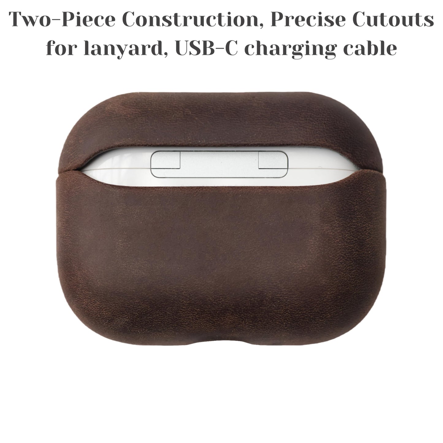 BLACKBROOK Leather Case for AirPods Pro 3, Taylor Handcrafted Full Grain Leather Cover, Wireless Charging Ready, Protective & Secure Snap Fit, Visible