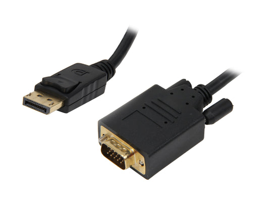 Nippon Labs DP-VGA-15 15-Feet Display Port Male to VGA Male 28 AWG Cable