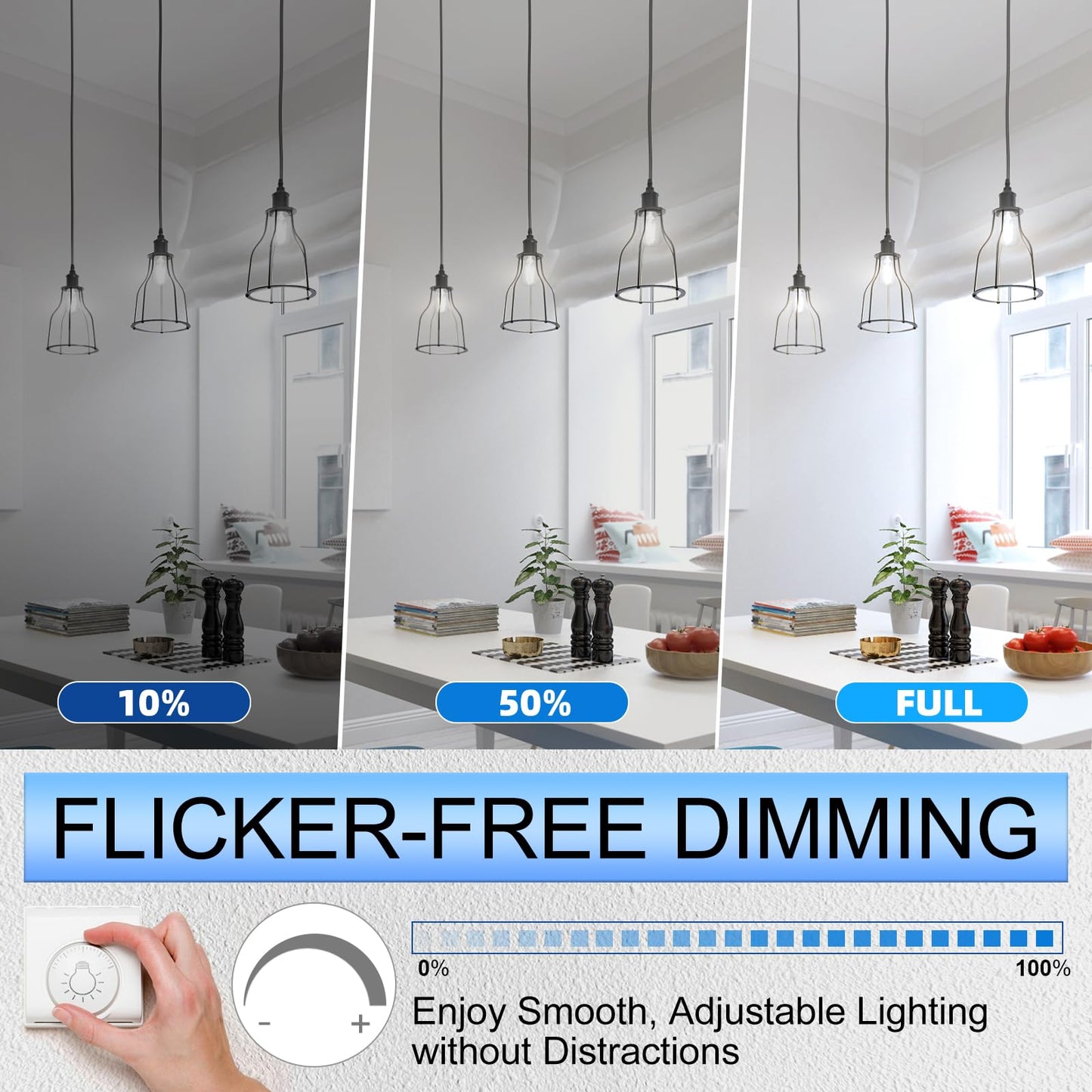 GvvooHome E12 Candelabra Bulb Dimmable, 6W, 60 watt Equivalent, Neutral White 4000K, T6 T25 E12 LED Bulb for Chandeliers, Ceiling Fan, 90+CRI 600LM