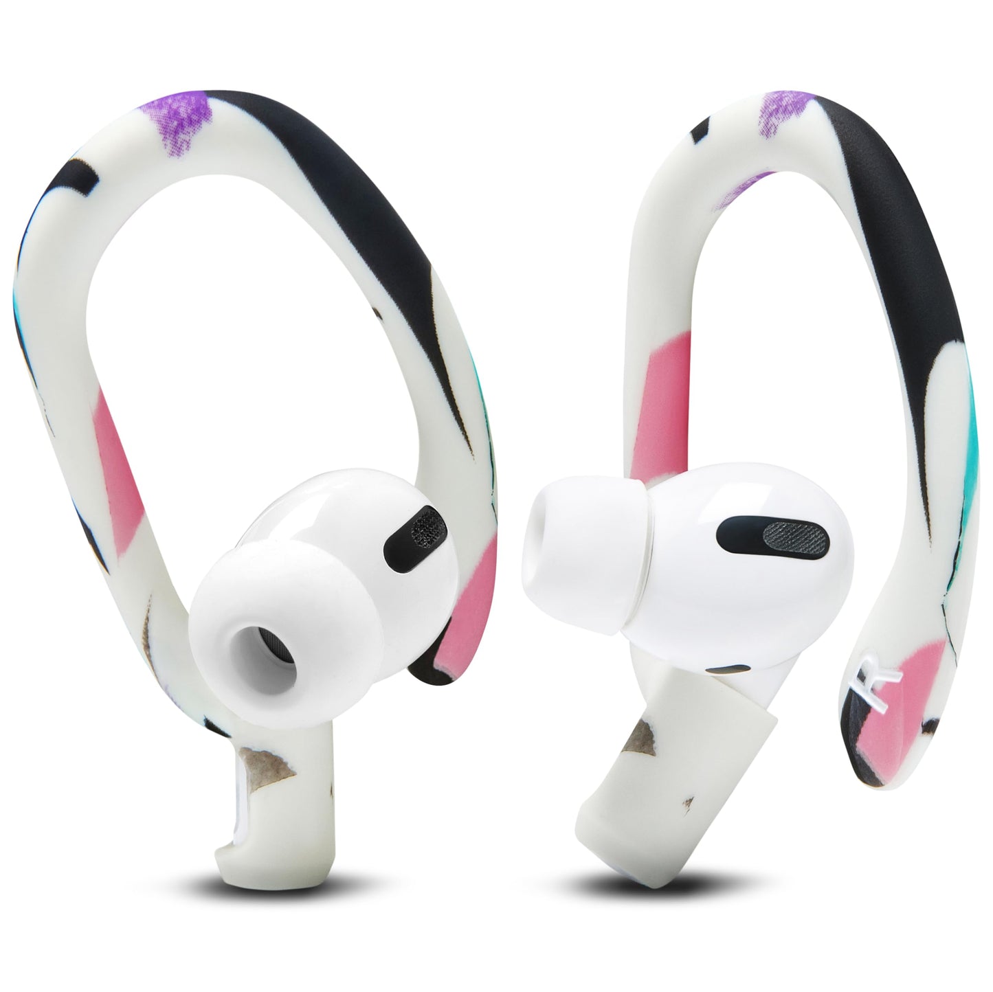 WC HookZ - Patented Upgraded Over Ear Hooks for AirPods Pro 1, 2 & AirPods 1, 2 & 3- Two Size Pairs Included in Package, Unique Left & Right Hook