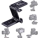 Universal Flex Tilt Head Z Mount Bracket Arca-Swiss Tripod Head Quick Release Plate Mounting for Monopod Slider Rail Cage Rig Stabilizer Gimbal