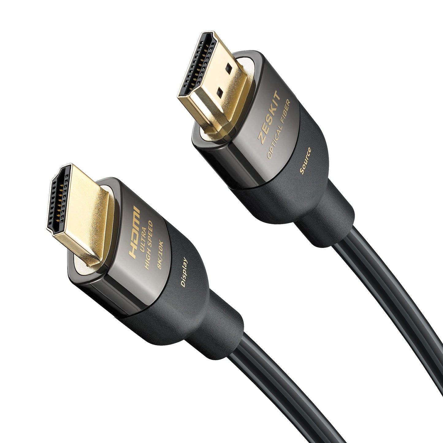 Zeskit Optical Fiber 10m (33ft) 48Gbps Ultra High Speed HDMI Cable 8K60 4K120 144Hz eARC HDR HDCP 2.2 2.3 Compatible with Dolby Vision Apple TV 4K