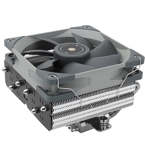 Thermalrlght SI-100 CPU Air Cooler, 6×6mm Heat Pipes, TL-E12 PWM Quiet Fan CPU Cooler with S-FDB V2.0 Bearing, AGHP 3.0 Technology, for AMD AM4