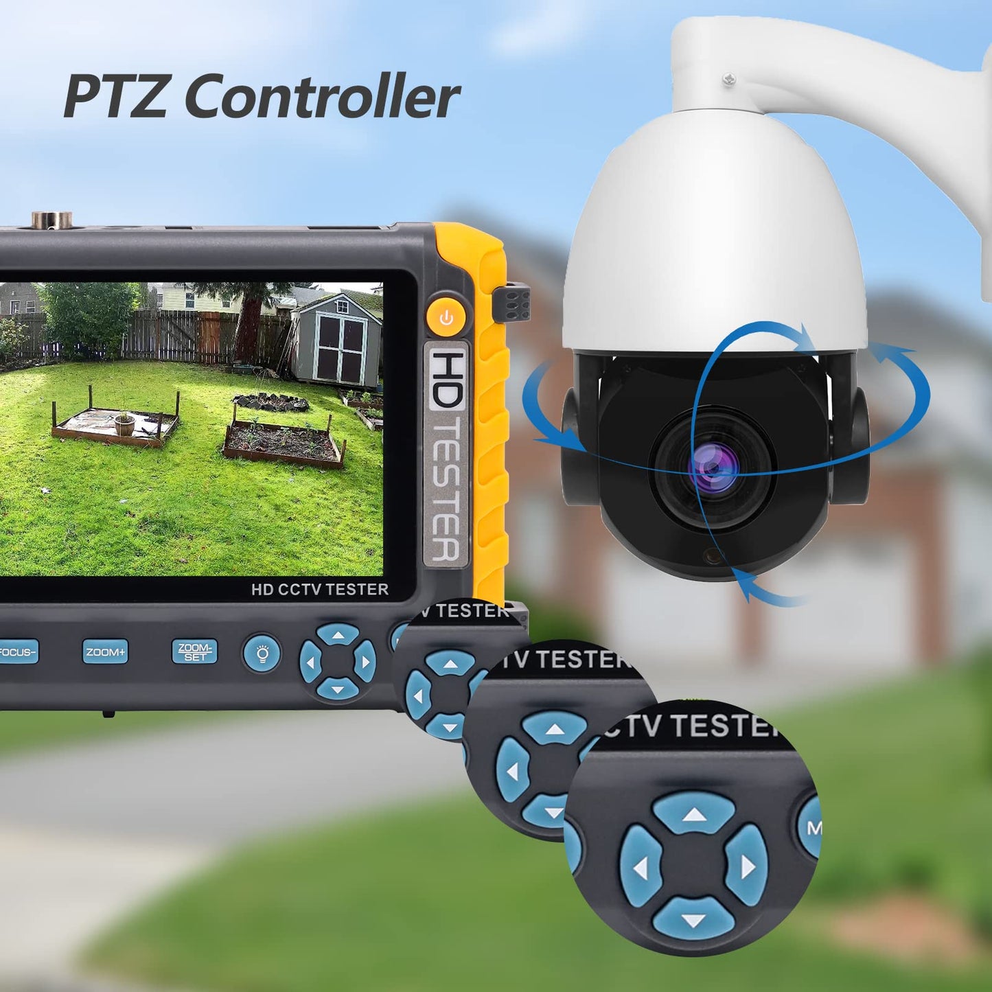 Anpviz 5 Inch 4 in 1 CCTV Monitor Tester, AHD/TVI/CVI/CVBS Coaxial Analog Video CCTV Tester, UTP/PTZ Cable Test for 1080P/3MP/4MP/5MP/8MP Analog