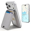 YUECHCASES MagSafe Wallet with Apple Find My (Apple MFi Certified), Adjustable Stand Card Holder, RFID Blocking Magnetic Wallet, Compatible