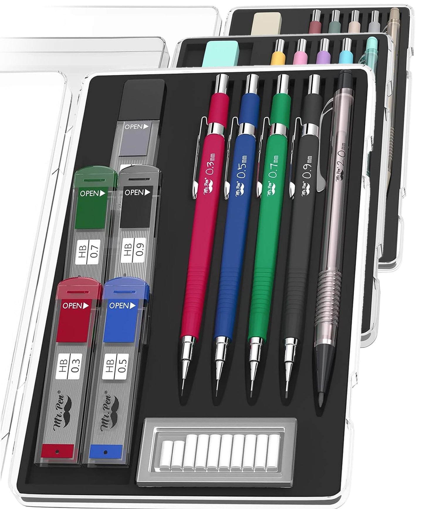 Mr. Pen- Art Mechanical Pencil Set, 5 Mechanical Pencils (0.3, 0.5, 0.7