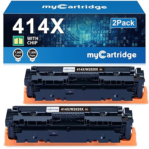 414X Black Toner Cartridge 2 Pack High Yield (with Chip) Compatible Replacement for HP 414X 414A for Color Laserjet Pro MFP M479fdw M479fdn M479dw Pro