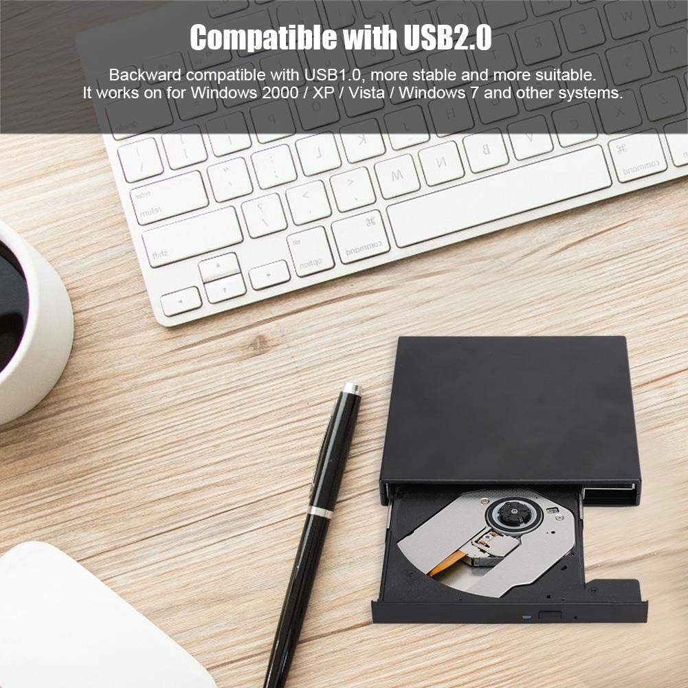 fo sa Computer Optical Drive USB2.0 DVD,RW Portable External Laptop Desktop PC CD DVD RW for Win 2000,Win XP,Win Vista,Win 7