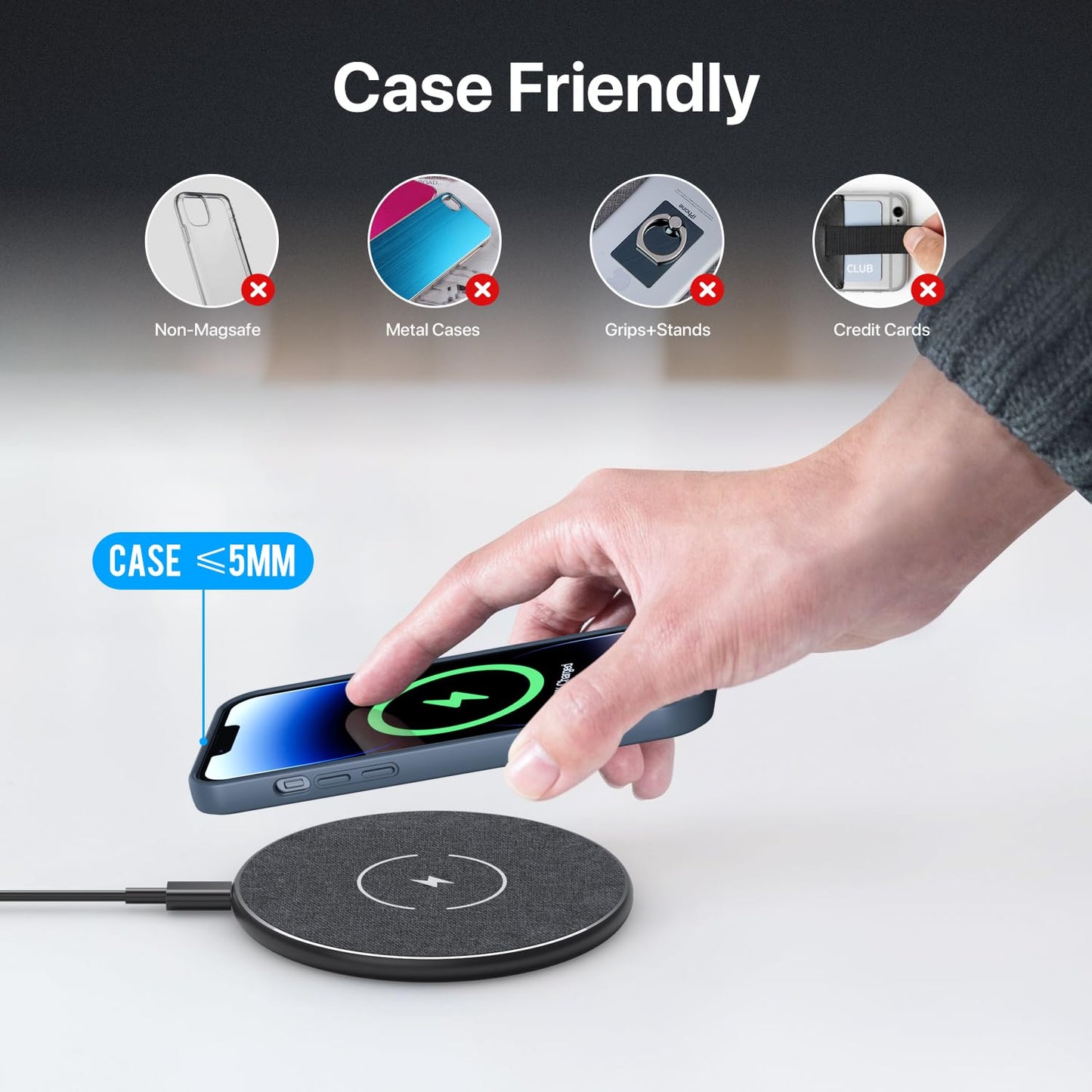Wireless Charger 30W, 30W Fast Wireless Charging Pad For iPhone 15 14 13 12 11 X 8, Samsung Wireless Charger For Galaxy