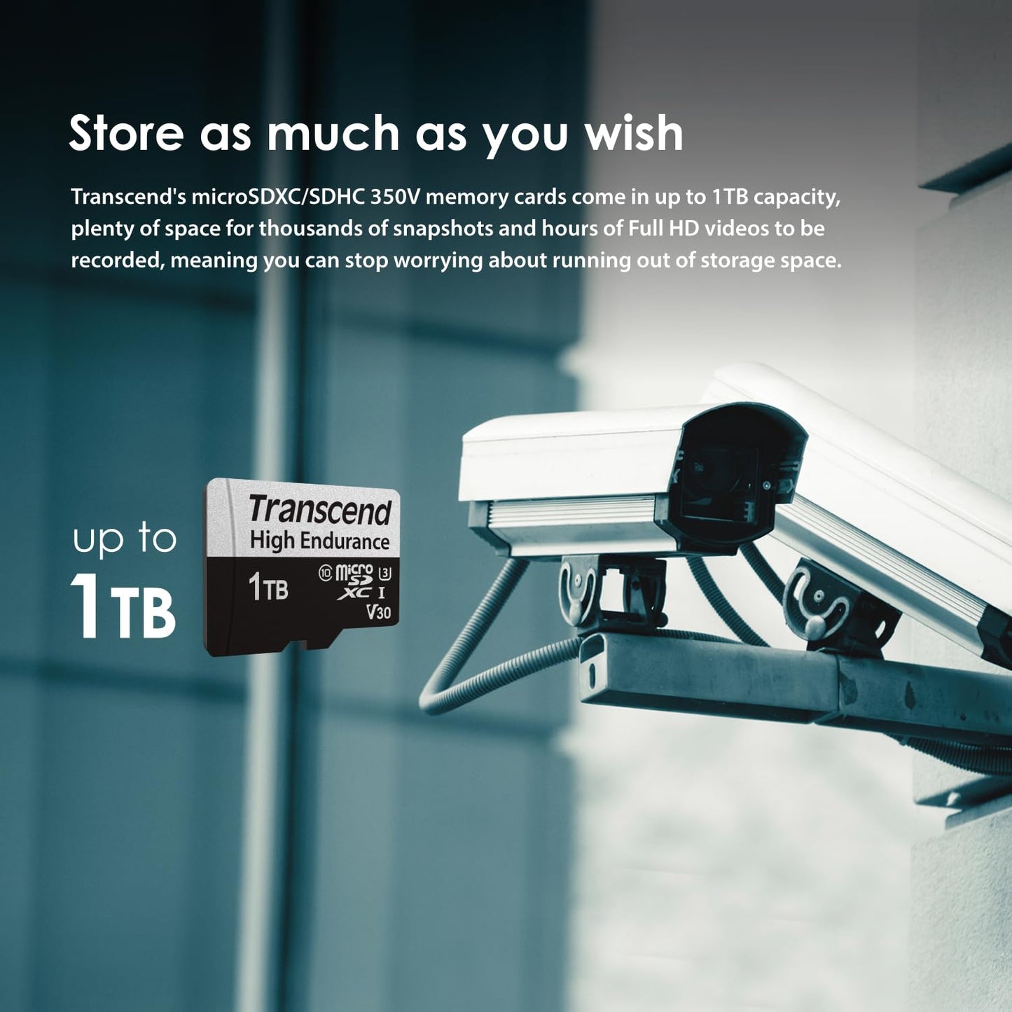 Transcend USD350V Micro SD Card 128GB, U3 V30 Memory Card for Nintendo-Switch/Dash cam/Security Cam/Surveillance/GoPro/Insta360/DJI/Drone/Action Cam