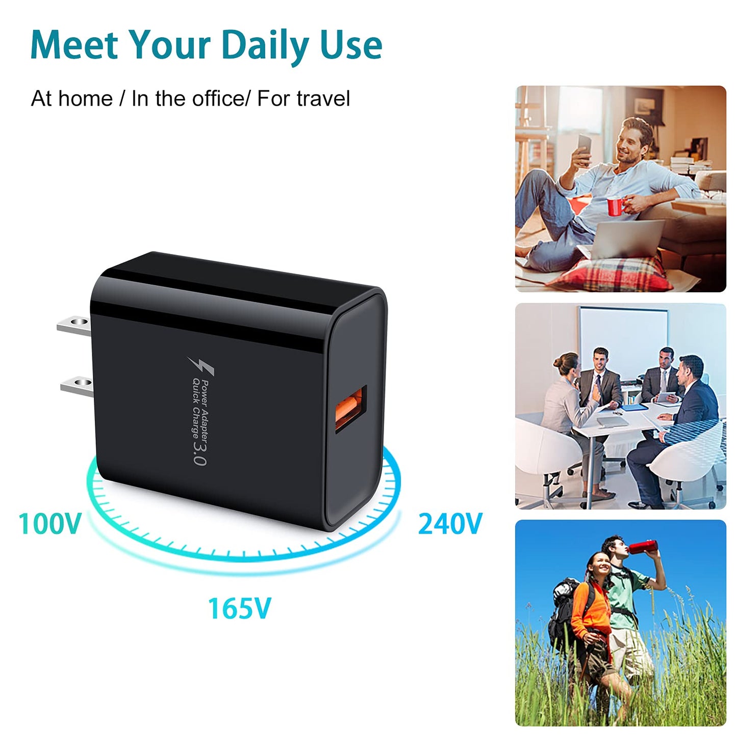 Fast Charger 3.0 Wall Charger for Samsung Galaxy A32 A52 A17 S26 S25 A16 A51 A71 S21 A14 A13 A11 A20 A50 A12 S24 S23 S22 Ultra 5G S20 A15 Note 20 S10