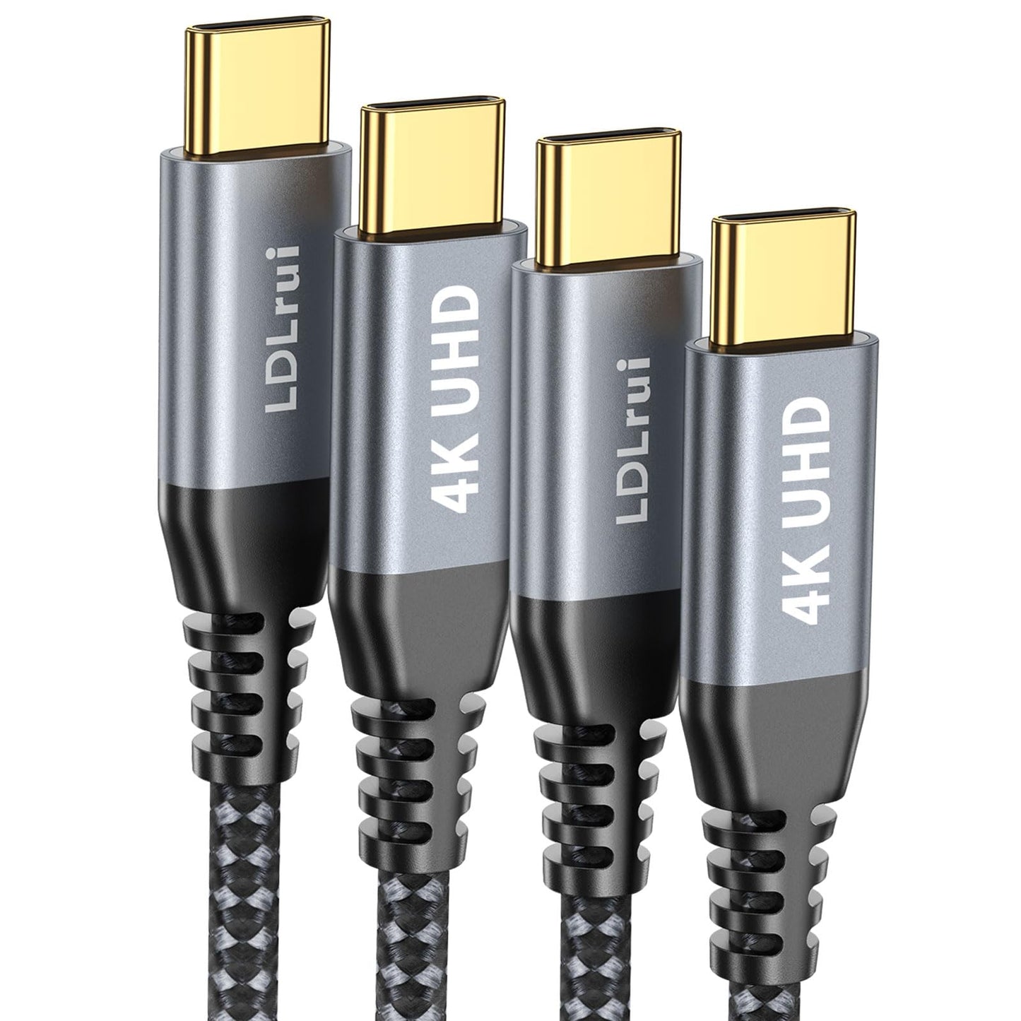 LDLrui USB C to USB C Cable 3ft 2-Pack, USB C 3.2 Gen 2 10Gbps Data Transfer, 4K@60Hz Video Output, 100W PD Fast Charging for iPhone 17/16/15