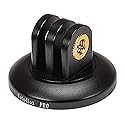 Fotodiox GoTough Black Tripod Adapter Version 2 - Metal 1/4”-20 Tripod Adapter Compatible with GoPro HERO3, HERO3+, HERO4, HERO5, HERO6, HERO7 2-Prong