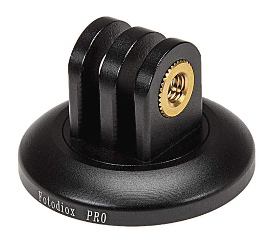 Fotodiox GoTough Black Tripod Adapter Version 2 - Metal 1/4”-20 Tripod Adapter Compatible with GoPro HERO3, HERO3+, HERO4, HERO5, HERO6, HERO7 2-Prong