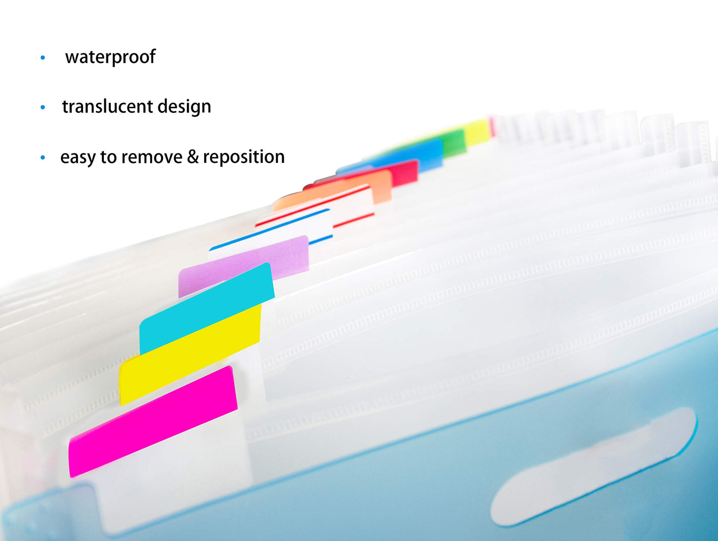 500 Pieces Tabs 2 Inch Sticky Index Tabs, Writable and Repositionable