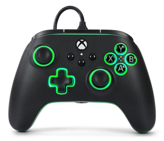 PowerA Advantage Wired Controller for Xbox Series X|S with Lumectra - Black, gamepad, wired video game controller, gaming controller, works with Xbox