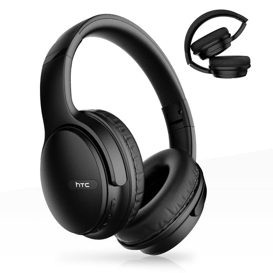 HTC Wireless Bluetooth Headphones with Active Noise Cancellation Bluetooth 5.3 Earphone, Over Ear Headphones with Built-in Mic- 60Hours Playtime…