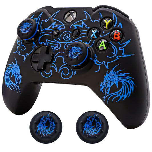 Controller Skin for Xbox-One, BRHE Anti-Slip Silicone Cover Protector Case Accessories Set for Microsoft Xbox 1 Wireless/Wired Gamepad Joystick with 2