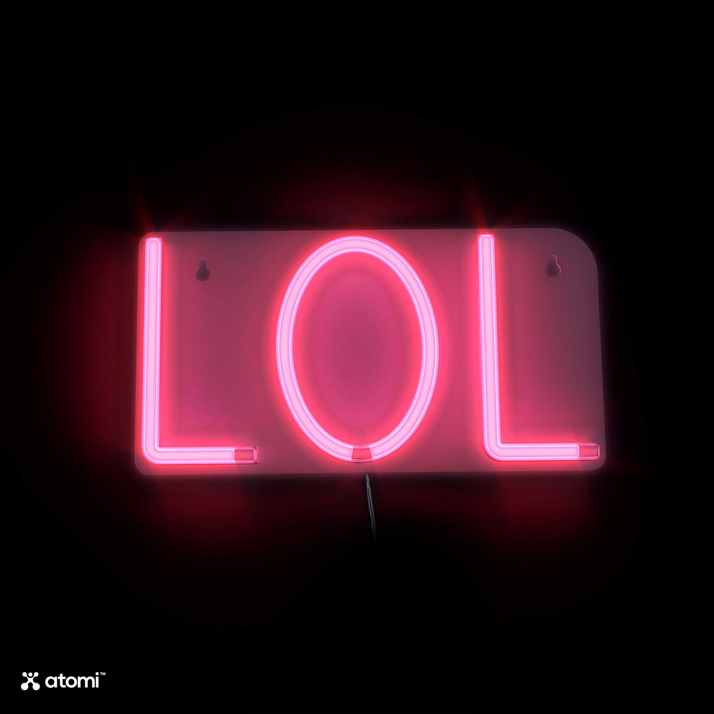 Atomi Smart Neon LED Light I Decorative Wall Art for Bedrooms, Bars & DIY Designs I USB Powered, 10 ft Cord - LOL -Pink