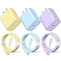 for Phone Charger Fast Charging, [3Pack 6FT] 20W PD USB C Wall Charger Block with Type C to ightning Cable Compatible with iPhone 14/13/12 Pro…