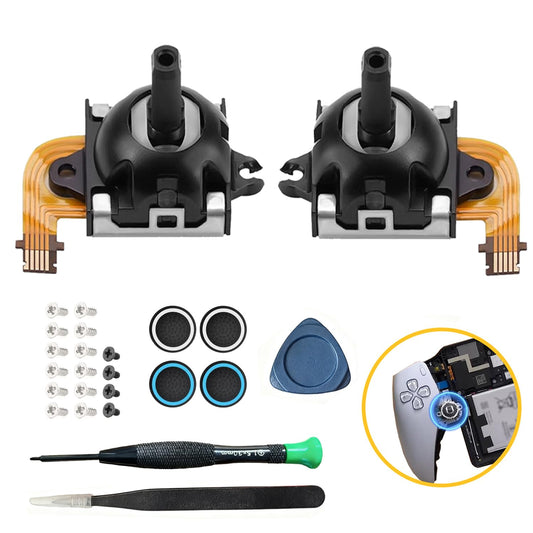 2-Pack Joystick Replacement Kit for PlayStation Portal PS Portal Console/PS5 VR2, Upgrade Anti-Drift Analog Thumbstick,Analog Thumb Stick Repair