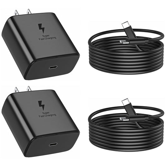 2026 Super Fast Charger USB C, 2Pack 45W Type-C Android Phone Charger Fast Charging Cord Compatible with Samsung Galaxy S26 Ultra/S25
