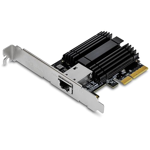TRENDnet 10G PCIe Network Adapter, TEG-10GECTX, Convert a PCI Express Slot Into a 10 Gigabit Ethernet Port, 802.1Q VLAN Tagging, Windows and Windows