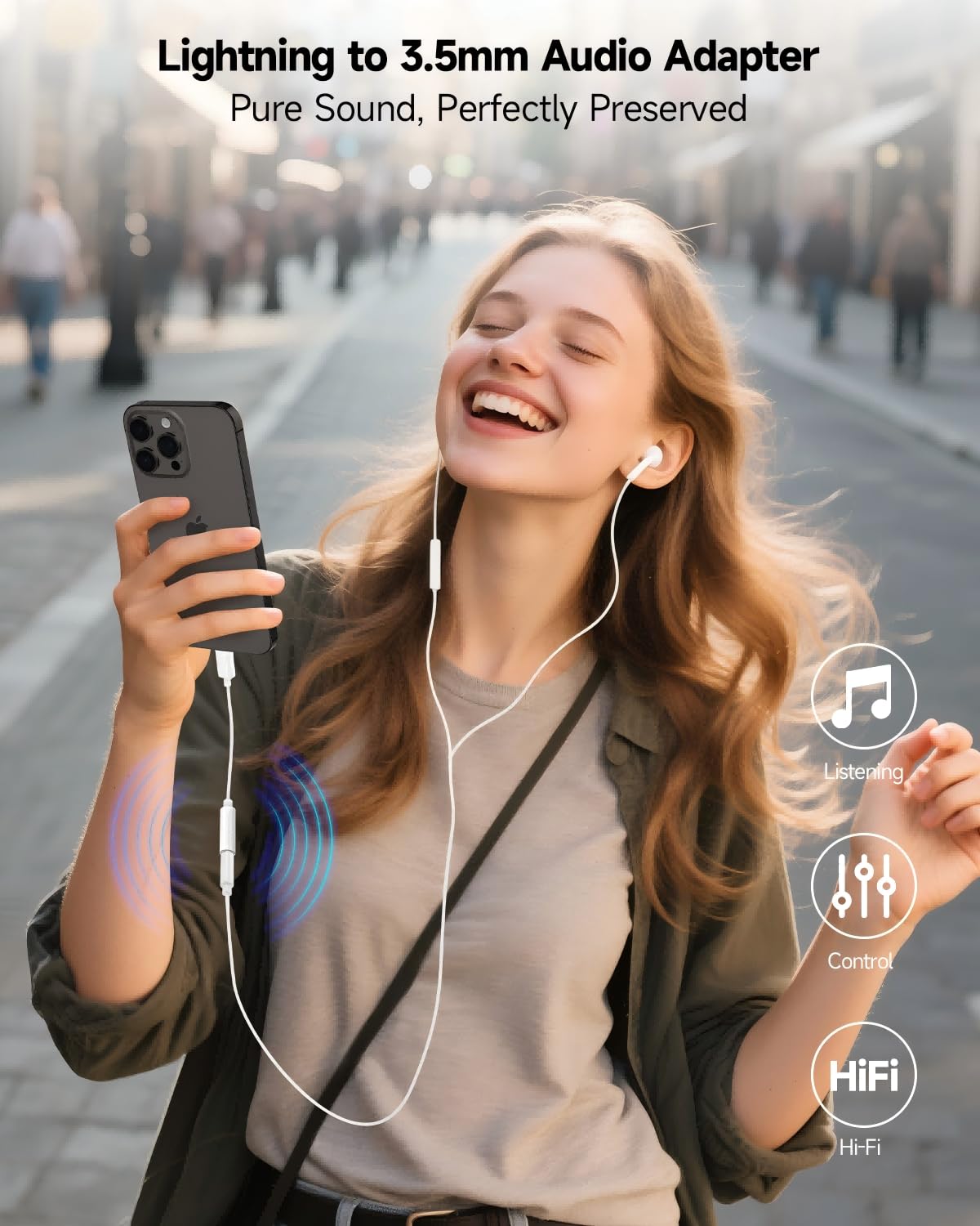 [Apple MFi Certified] 2 Pack Lightning to 3.5 mm Headphone Jack Adapter, iPhone Aux Adapter Converter Dongle Audio Cable Compatible with iPhone 14 13 12 11 X XS 8 7