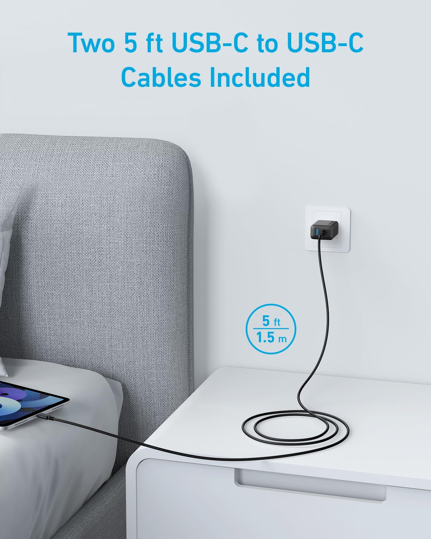 Anker iPhone Charger, 2-Pack 20W Fast USB C Charger Block, Type C Charger Fast Charging for iPhone 17/17 Pro Max/16 Series/iPad Pro and More (Black, 2