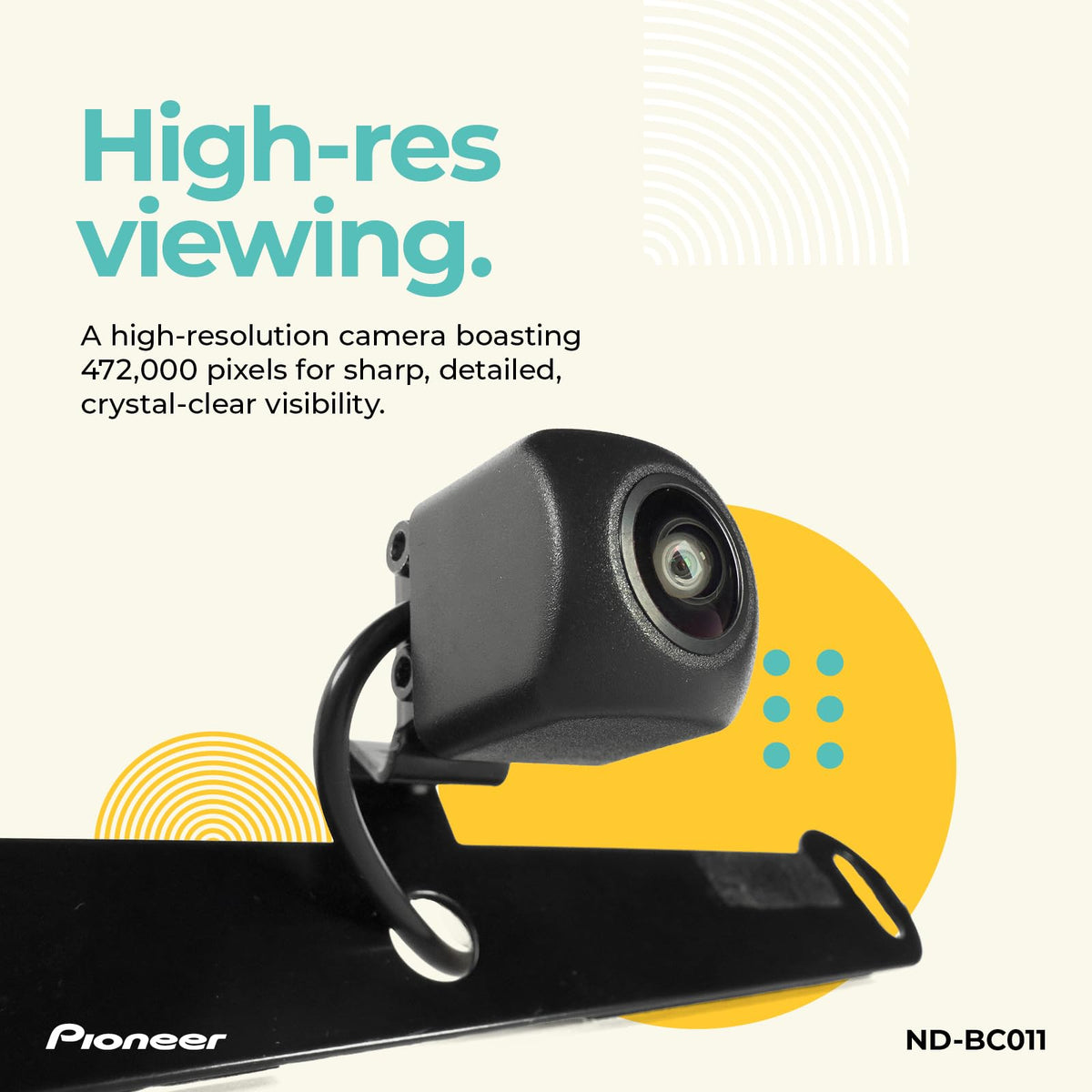 Pioneer ND-BC011 Rear View Backup Camera with Selectable Front View