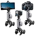 Suptig Camera Mount Super Clamp Pole Mount Tripod Clamp for Phon, Gopro Hero 13 Hero 12 11 10 9 8 7 6 5, Gopro max2, Insta 360, DJI osmo Canon DSLR