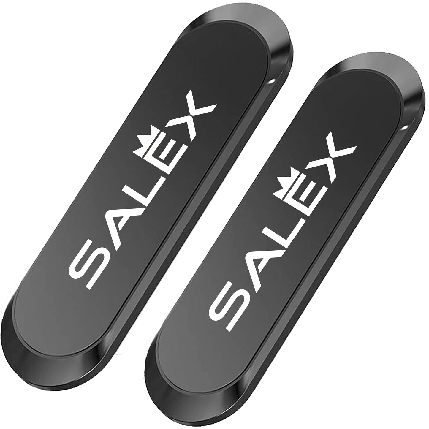 SALEX Flat Magnetic Mounts 4 Pack with 3M Adhesive. Gold Cell Phone Holder Stick on Car Dashboard, Wall, Mirror. Universal Low Profile Magnet Kit