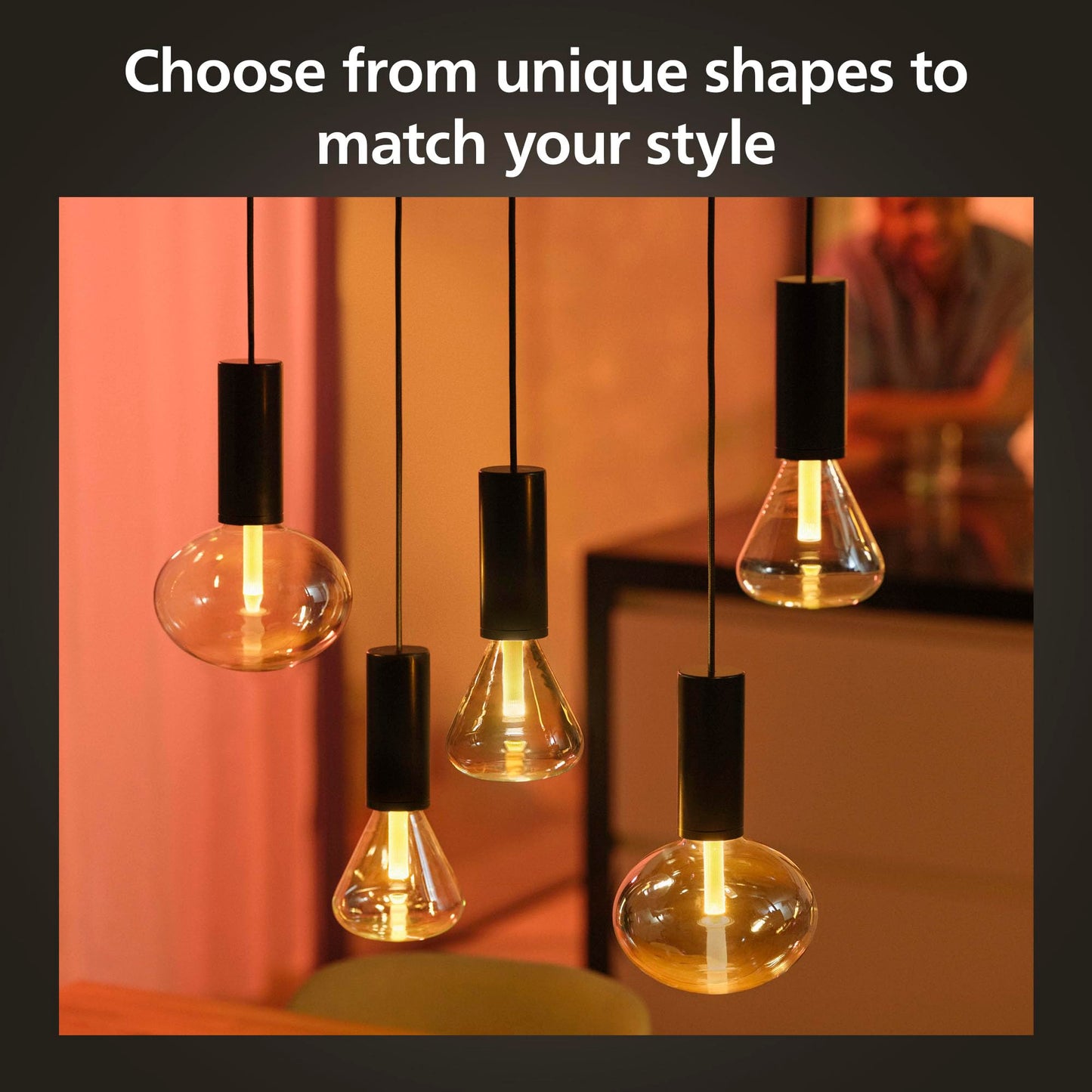 Philips Hue Lightguide G40 Large Globe Smart LED Bulb Handblown Glass - Color Changing Light - Compatible with Amazon Alexa, Apple Homekit and Google
