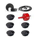 Bicafa 6 Pack Desk Grommet 2 Inch (50 mm) Bi-Metal Hole Saw Kit with Cord Wrap Coiled Tube Management,2 m Cable Sleeve Organizer with Table Hole Cover