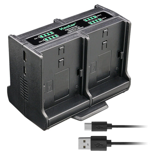 Kastar Quadruple Battery Charger Compatible with Sony NP-FW50, W Series Battery, NEX/EVF Models Battery, Sony BC-VW1, BC-TRW Charger, Sony VG-C1EM