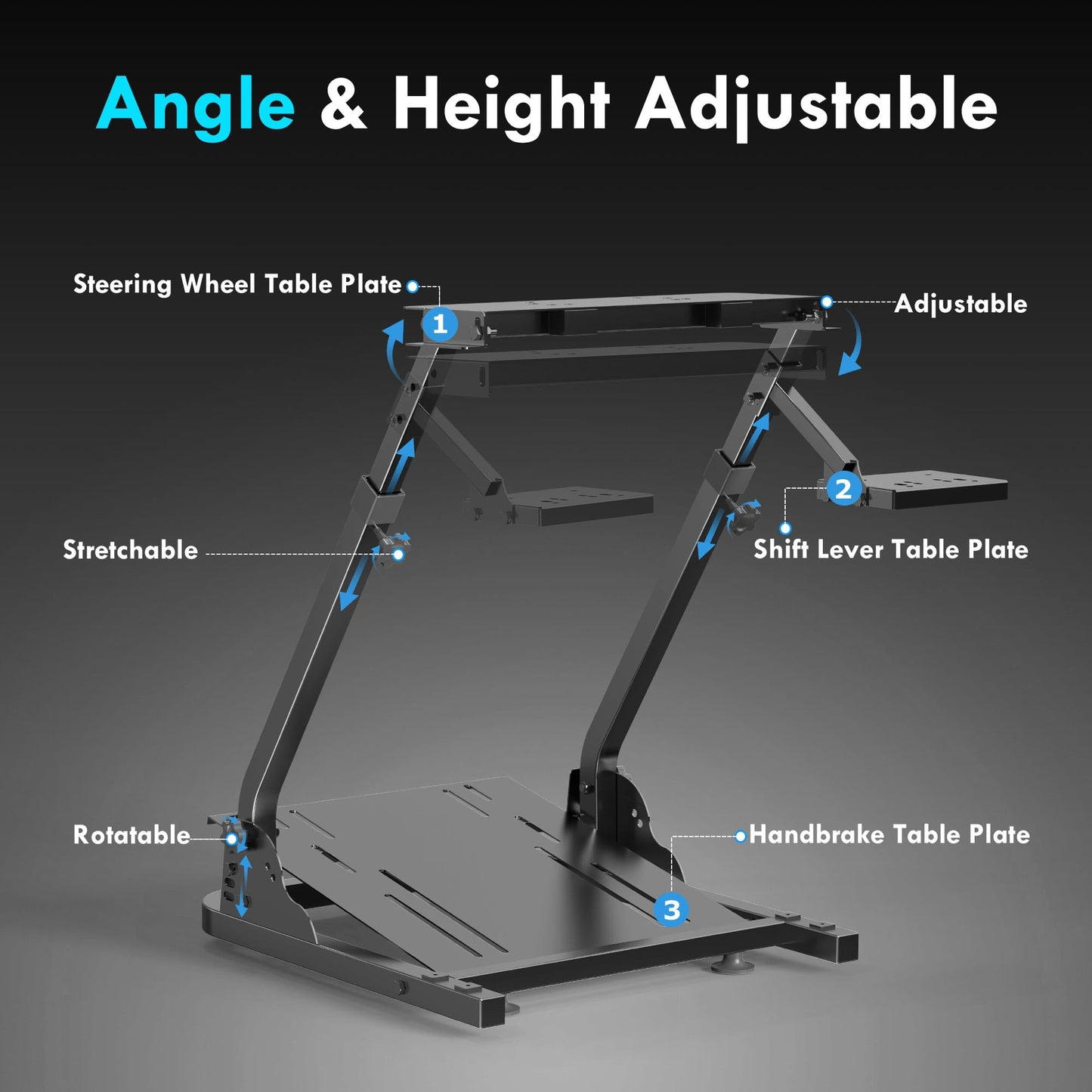 Slendor Racing Steering Wheel Stand for Logitech G920, G25, G27, G29 Wheel, Sim Racing Stand Driving Simulator Cockpit Pedal and Shifters Not
