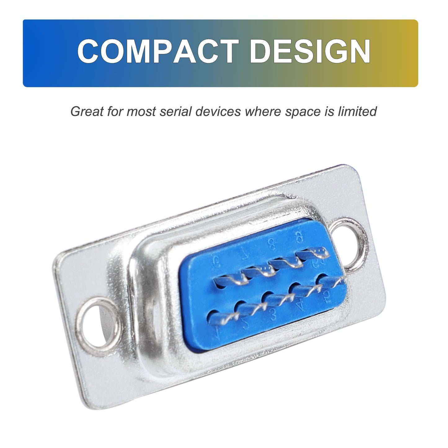 uxcell 3-Pack 2 Row 9 Pin D-Sub Connector DB9 Female D-Sub Connector VGA Adapter for PC Computer Data Transfer