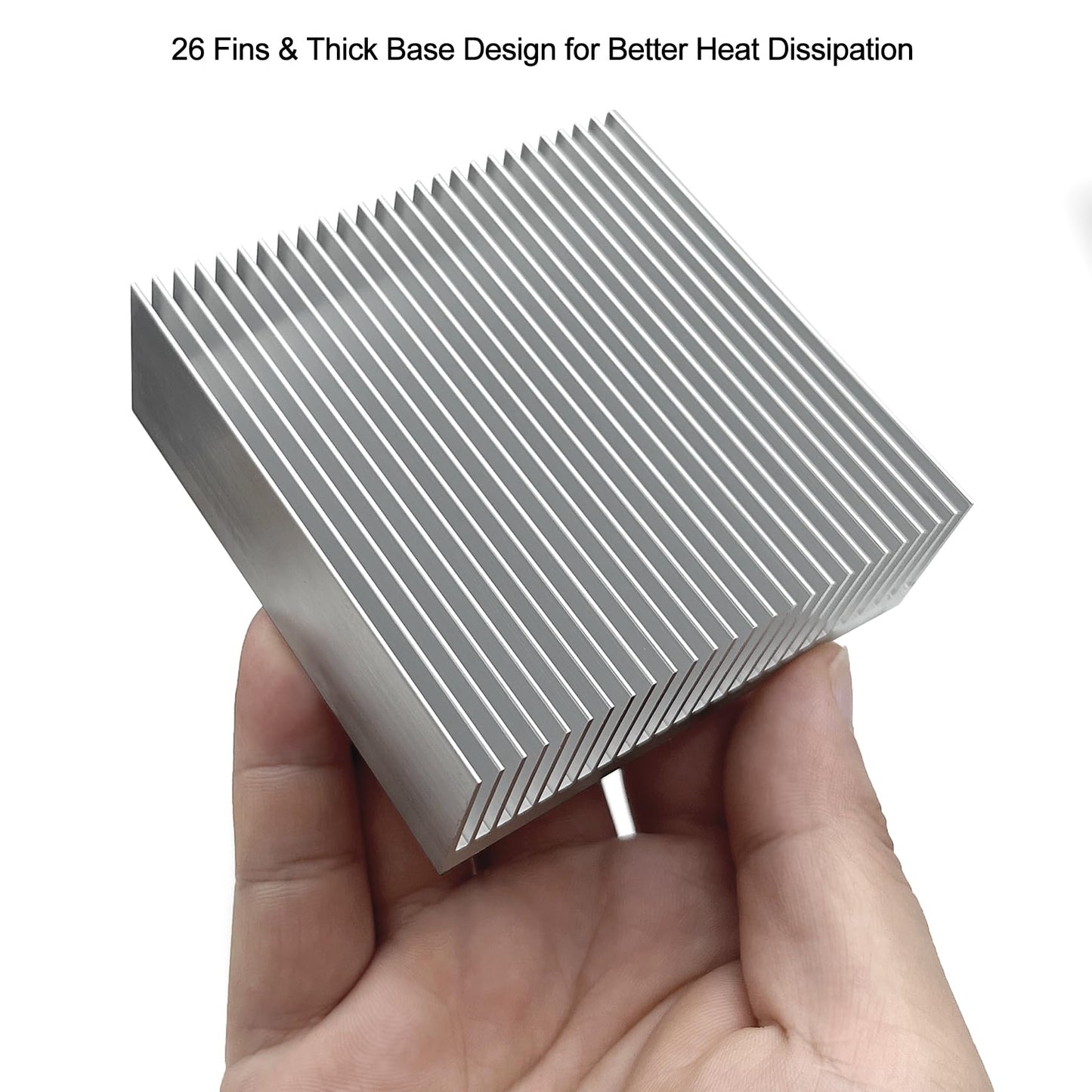 Awxlumv 80mm Aluminum Heat Sink 80x80x27mm /3.15"x3.15"x1.06" Large Heatsink Sync Circuit Board Cooler 26 Fins for Routers PCHs ICS Amplifiers