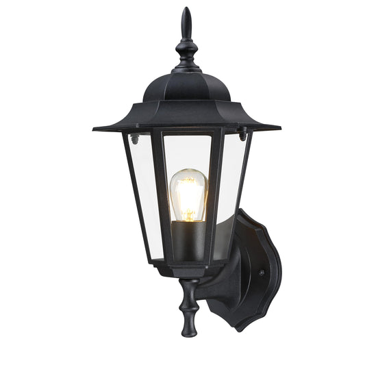 GRUENLICH Outdoor Wall Lantern, Wall Sconce as Porch Lighting Fixture with E26 Medium Base, Aluminum Housing Plus Glass, Water-Proof Rated, Bulb Not