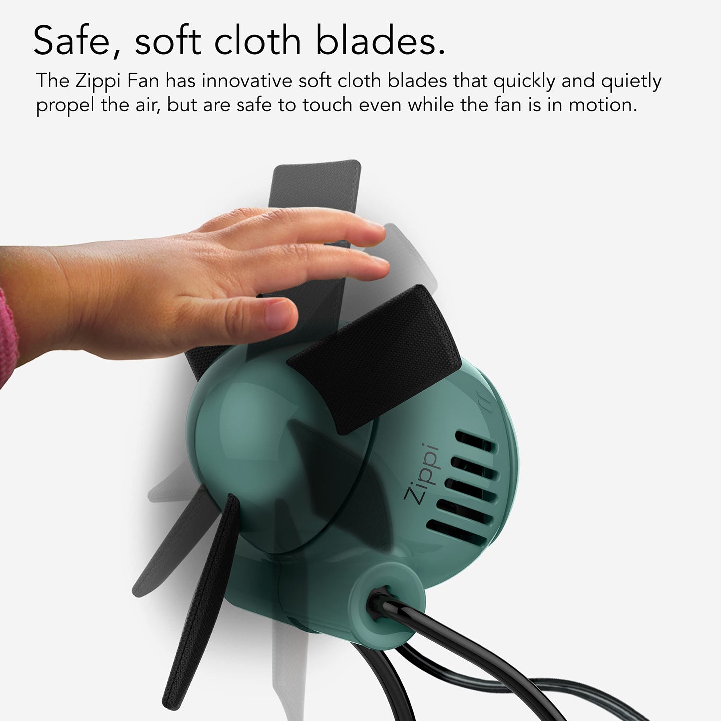 Vornado Zippi Small Personal Fan, Foldable Cooling for Desk, 2 Speed Settings, Soft Nylon Blades, Directable Airflow, Compact Design, Perfect Fan