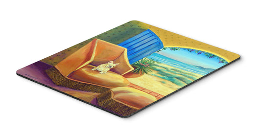 Caroline's Treasures 7181MP French Bulldog at The Beach Cottage Mouse Pad, Hot Pad or Trivet for Home Office Gaming Working Computers Laptop Mouse