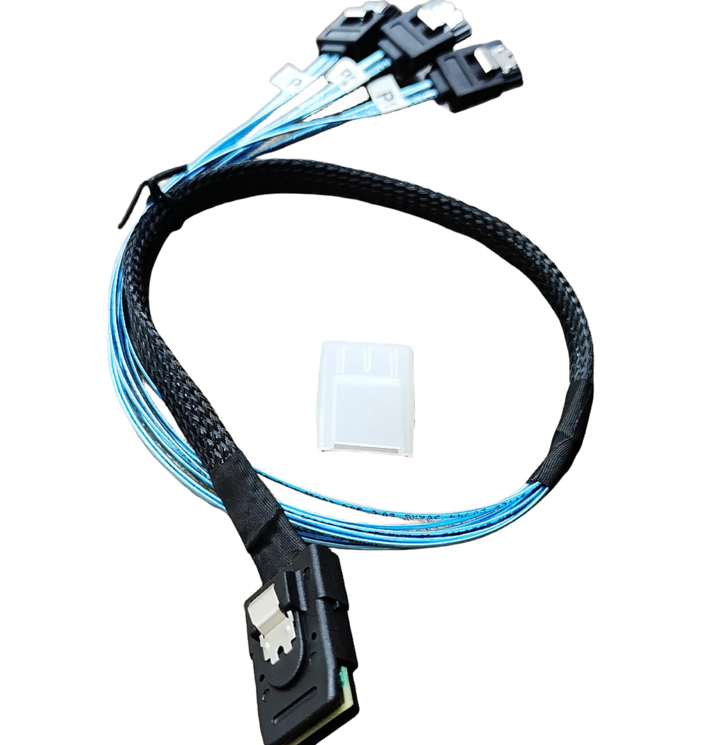 SVNXINGTII 2-Pack 1M SFF-8087 to 4x SATA Cable, 24Gbps, Internal Mini SAS to SATA Data Transfer