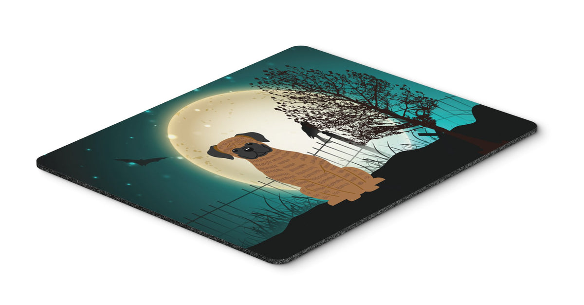 Caroline's Treasures BB2307MP Halloween Scary Brindle Boxer Mouse Pad, Hot Pad or Trivet for Home Office Gaming Working Computers Laptop Mouse