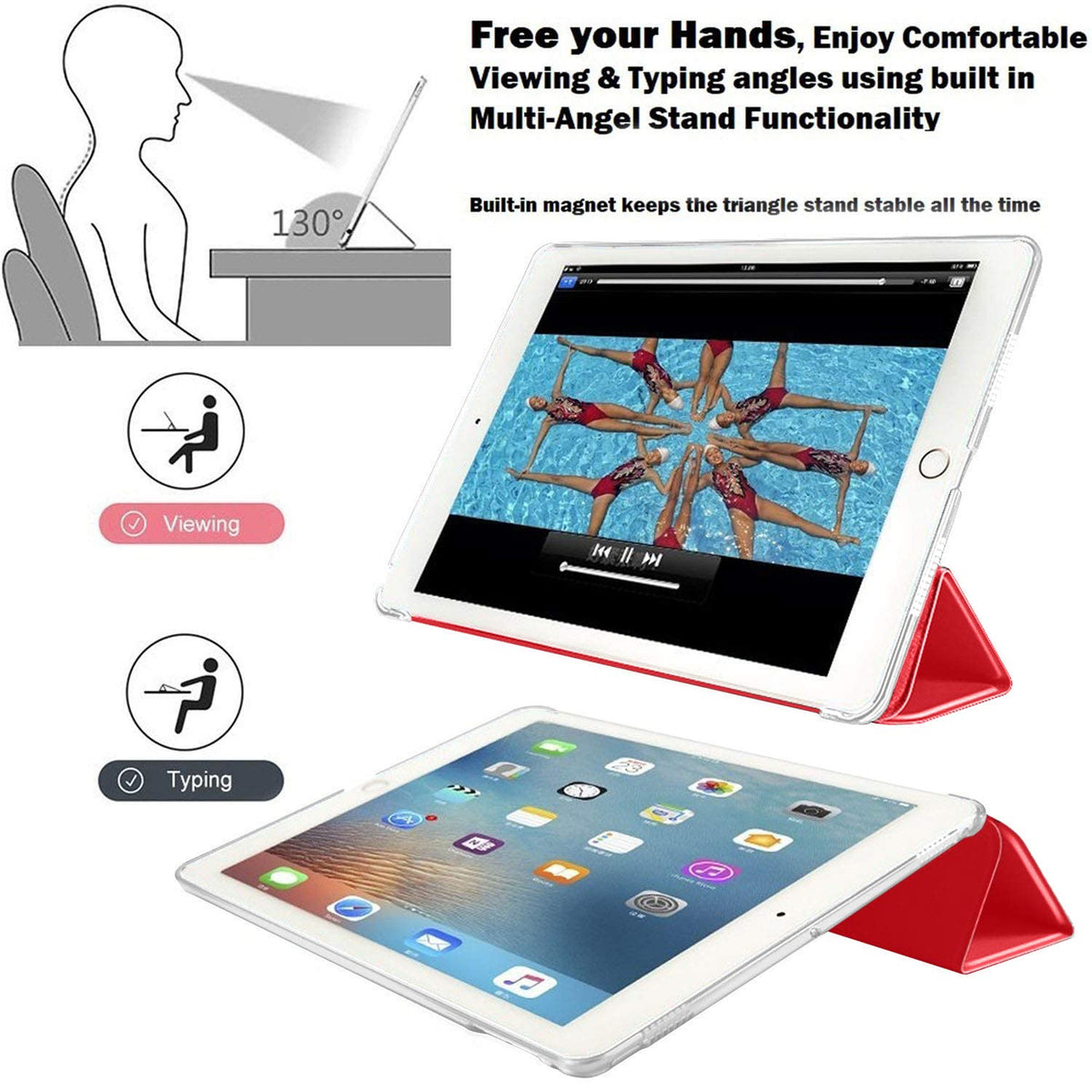 DuraSafe Cases for iPad Pro 12.9 inch 2nd Gen 2017 PC Cover A1670 MQDC2LL/A MQDD2LL/A MQDA2LL/A A1671