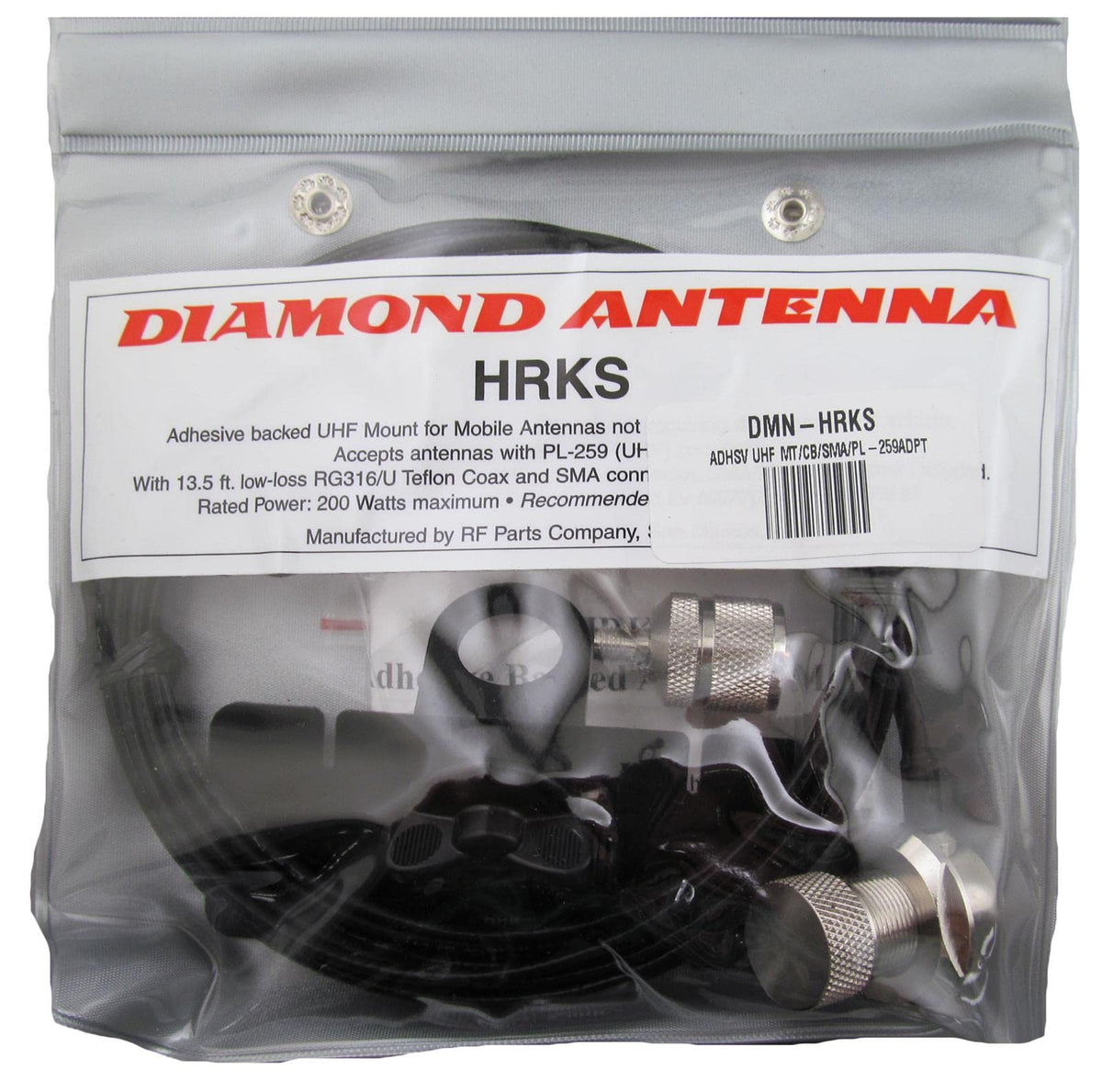 Diamond Original HRKS Adhesive Backed Mount for Mobile Radio Antennas, Heavy Duty Adhesive Surface Mount, Secure Low Profile Installation for Vehicles, Amateur Radio and Communication Equipment