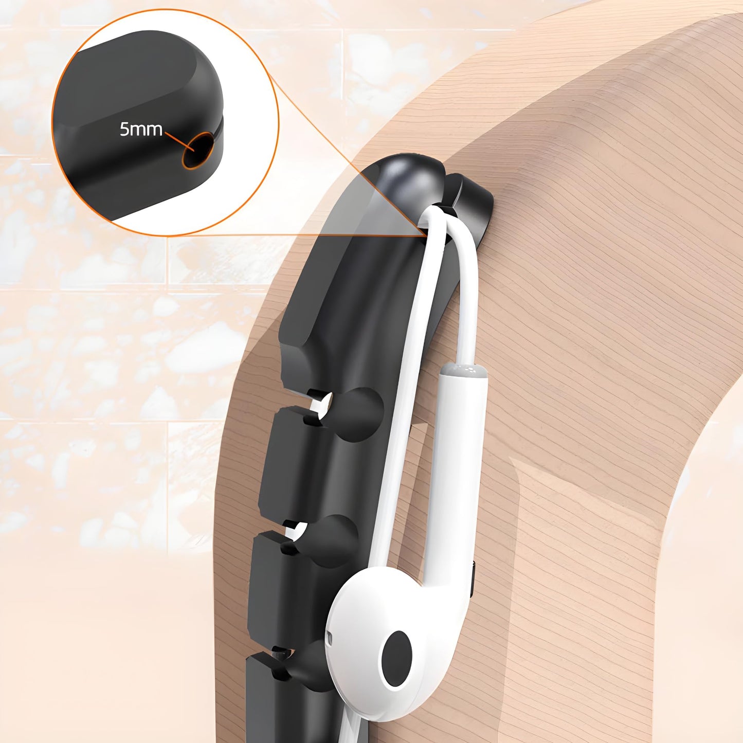 JacobsParts 2-Clip Multi USB Cable Organizer Cord Management Charger Clip Wire Holder for Desktop Office Home Nightstand